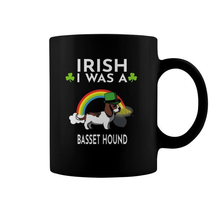Irish I Was A Basset Hound Dog St Patricks Day Coffee Mug