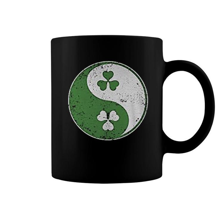 Irish Shamrock Yang Yin Coffee Mug