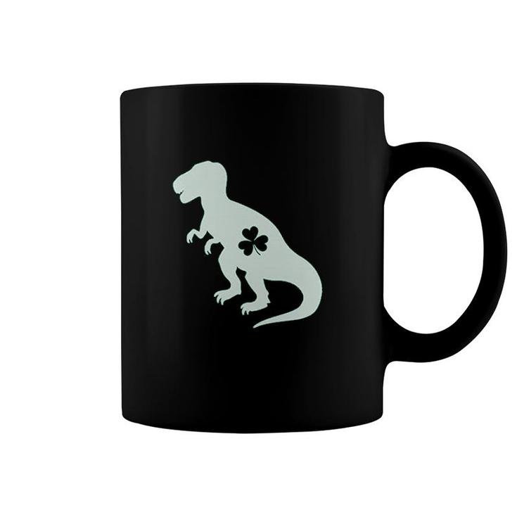 Irish Trex Dinosaur Clover St Patricks Day Gift Coffee Mug
