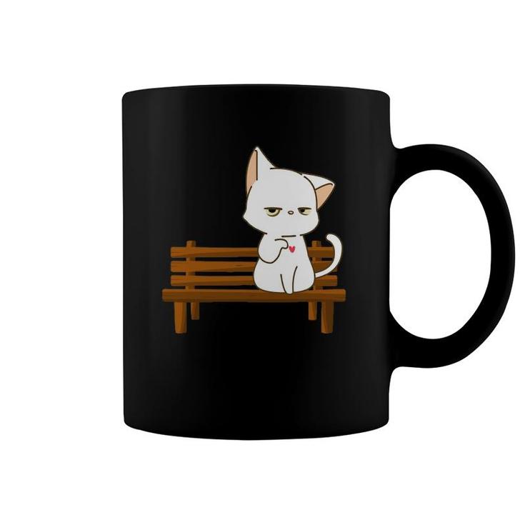 It Hurts Right Here In My Meow Meow Coffee Mug