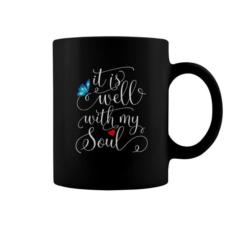It Is Well With My Soul Butterfly Coffee Mug