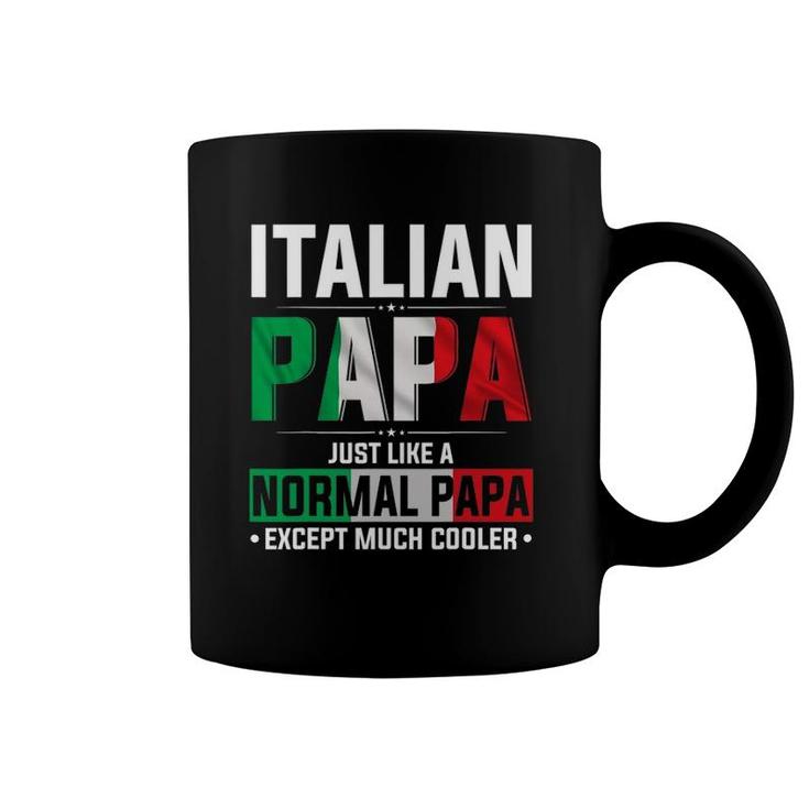 Italian Papa Happy Fathers Day Pride Italian Flag Proud Papa Coffee Mug