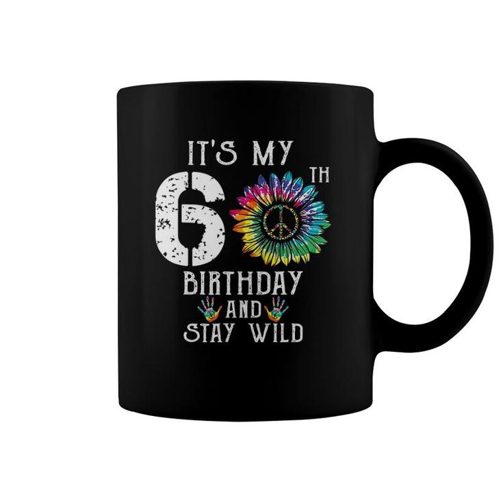 It's My 60Th Birthday Hippie Peace Sign Tie Dye 60 Years Old Coffee Mug