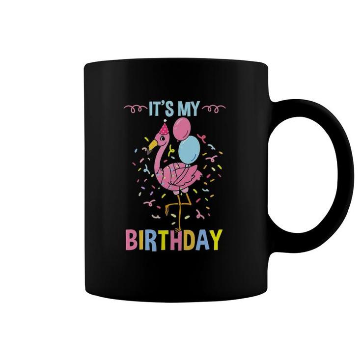 It's My Birthday Pink Flamingo Coffee Mug
