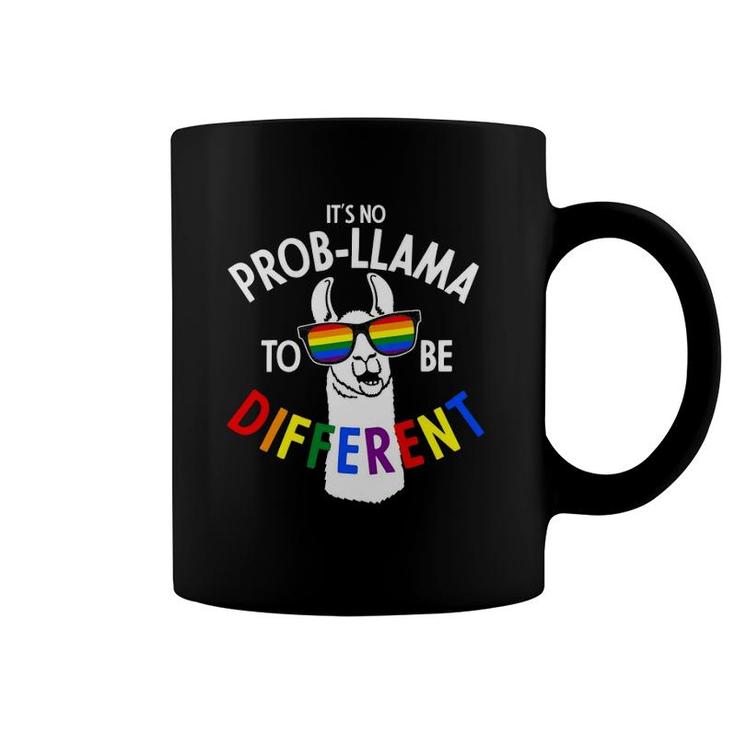 It's No Prob-Llama To Be Different Gay Pride Lgbt Coffee Mug