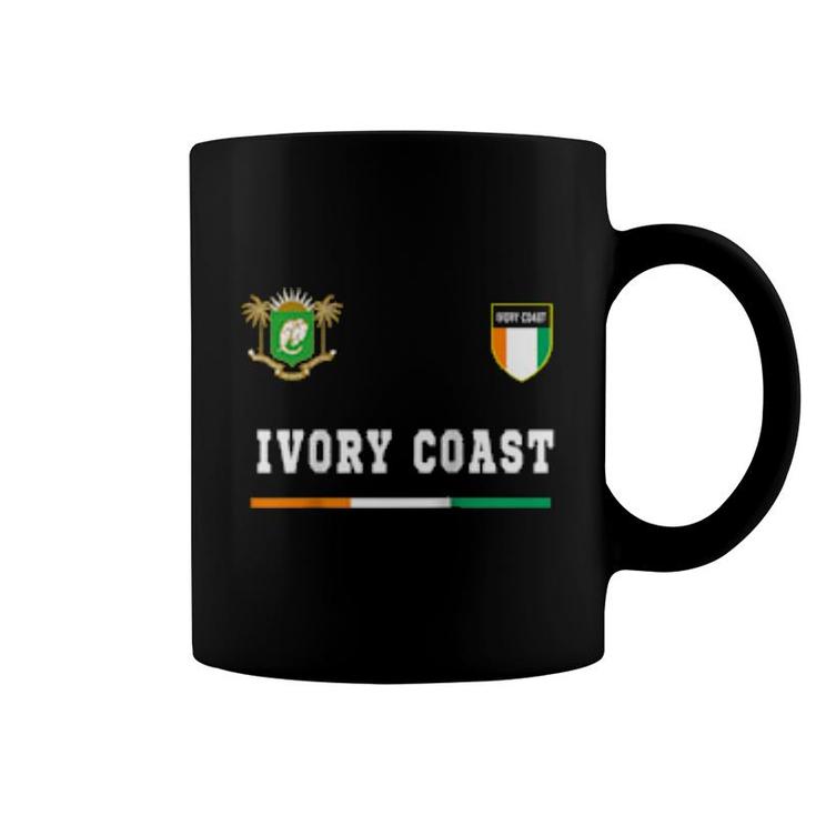 Ivory Coast Sportsoccer Jersey Tee Flag Football Coffee Mug