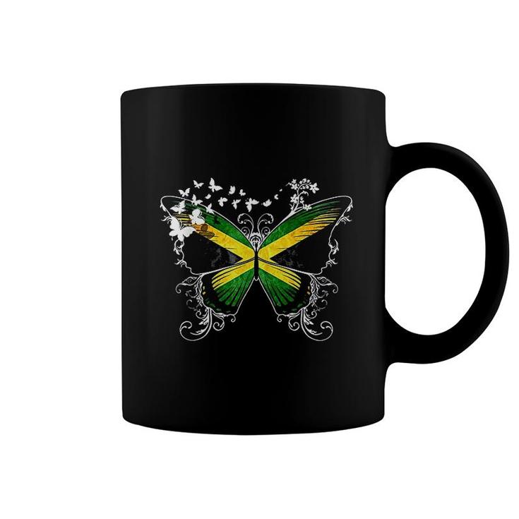 Jamaica Flag Butterfly Coffee Mug