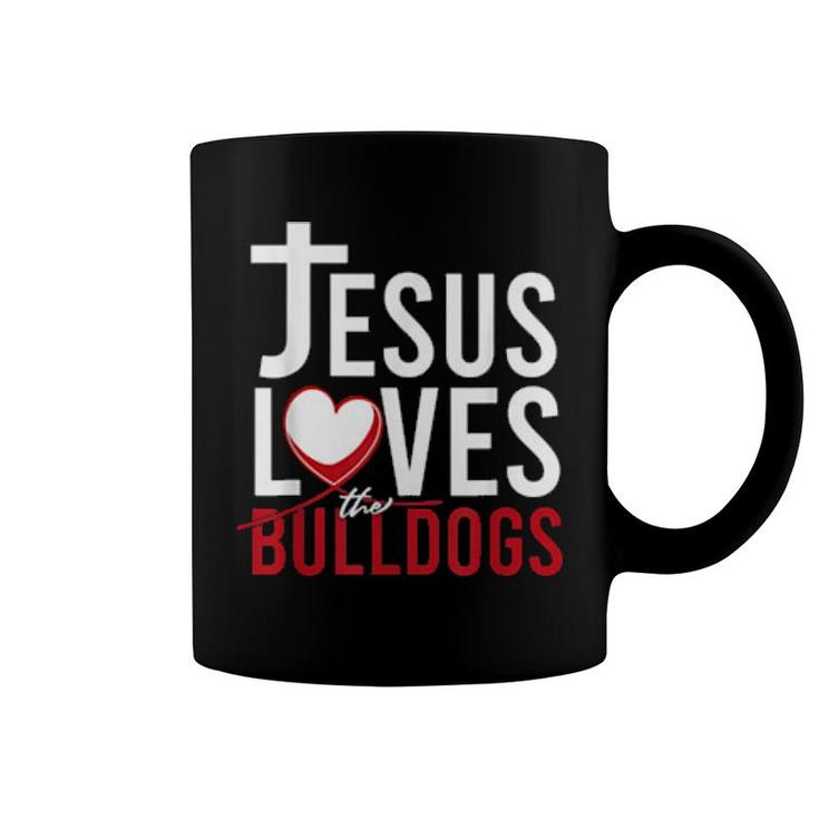 Jesus Loves The Bulldogs Dog Christian Prayers  Coffee Mug