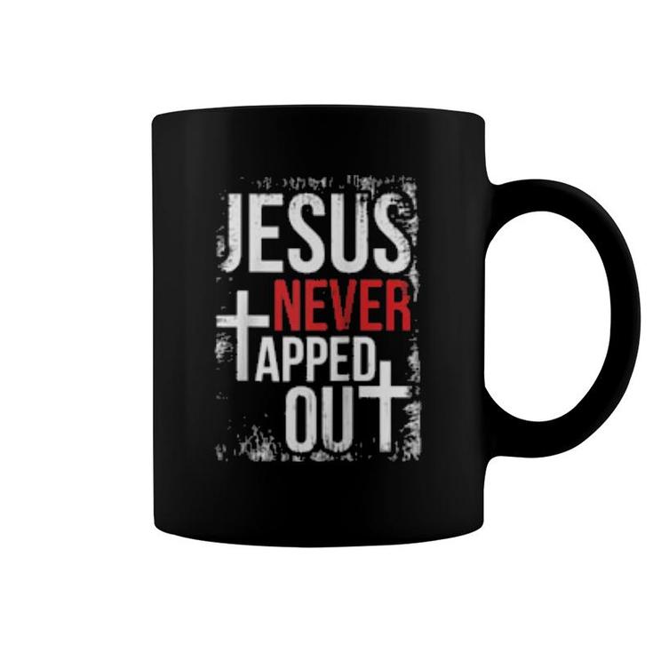 Jesus Never Tapped Out Christian Wrestling Faith Christian  Coffee Mug