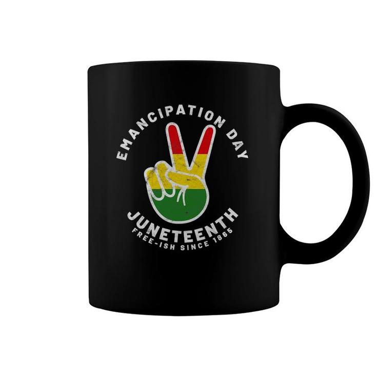 Juneteenth Vintage Emancipation Day Peace Black Pride Coffee Mug