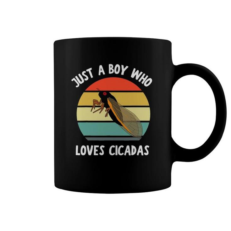 Just A Boy Who Loves Cicadas Future Entomologist Kids Boys Coffee Mug