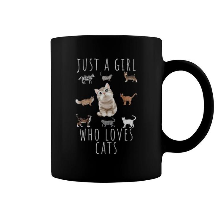 Just A Girl Who Loves Cats Kitten Cat Breads  Coffee Mug