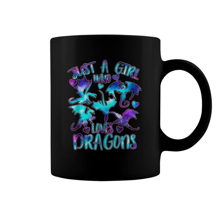 Just A Girl Who Loves Dragons Galaxy Dragon Lover Girls Coffee Mug