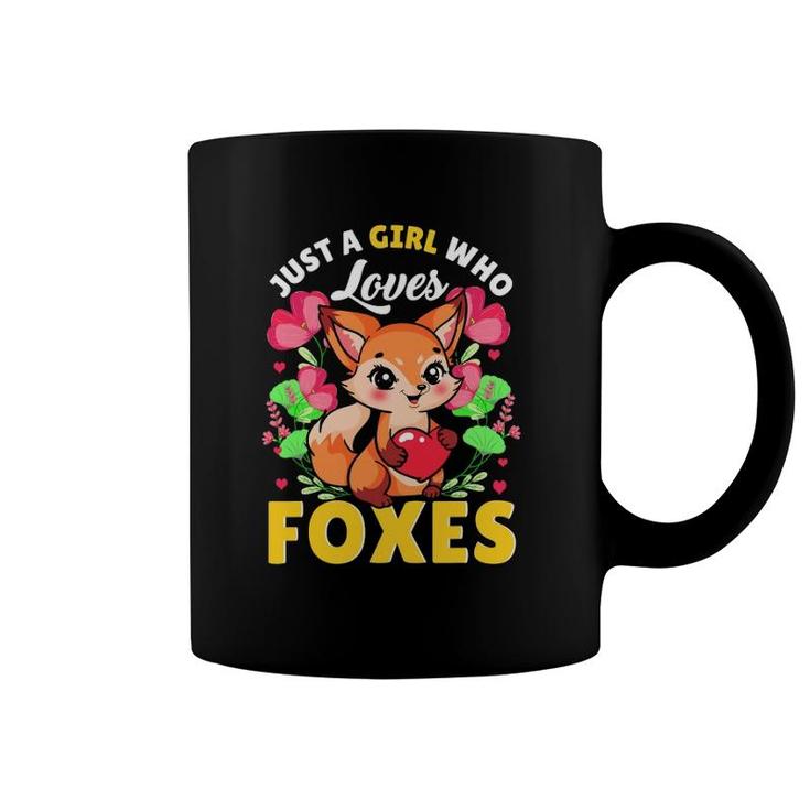 Just A Girl Who Loves Foxes Kid Teen Girls Funny Red Fox Coffee Mug
