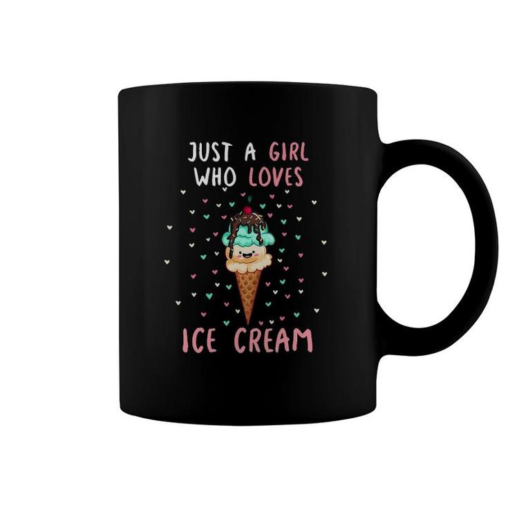 Just A Girl Who Loves Ice Cream Funny Ice Cream Lover Coffee Mug