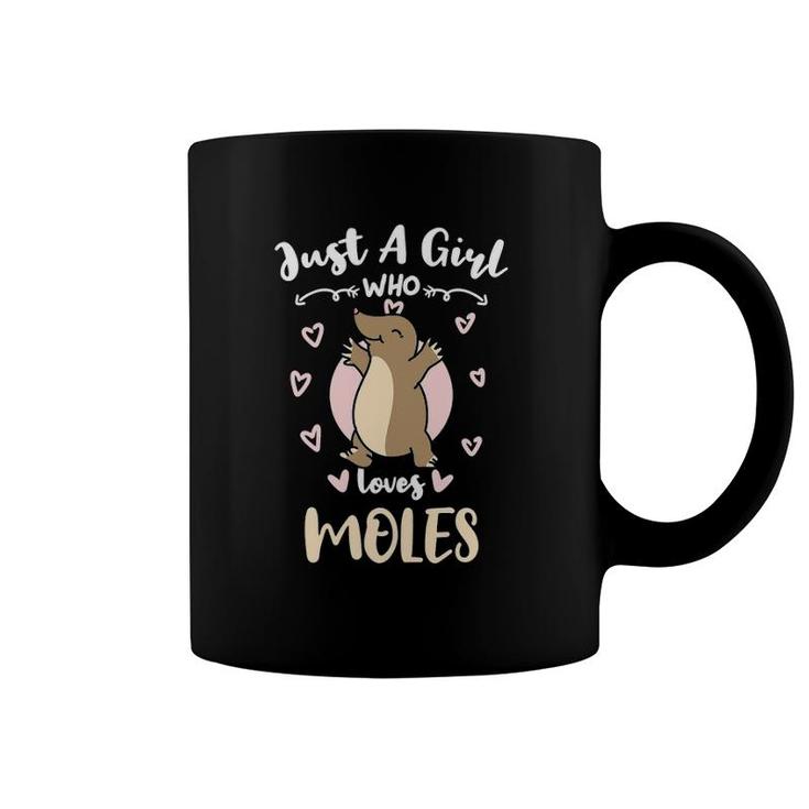 Just A Girl Who Loves Moles Cute Animal Coffee Mug