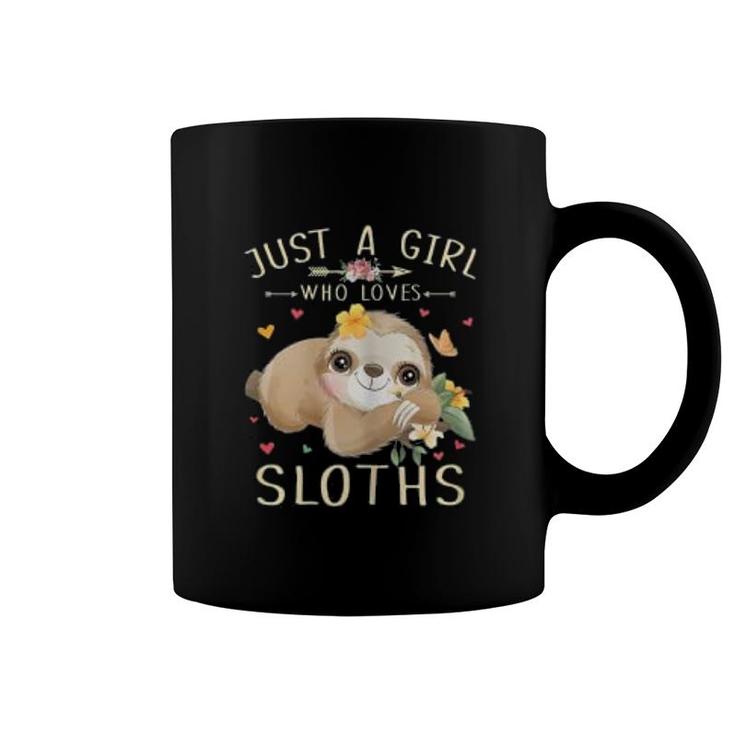 Just A Girl Who Loves Sloths Cute Sloth Coffee Mug