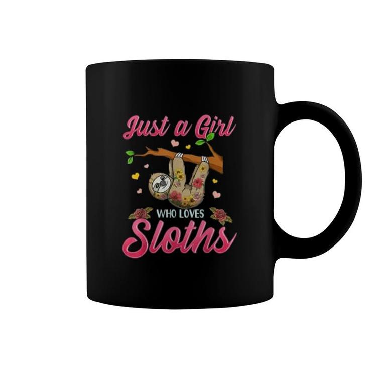 Just A Girl Who Loves Sloths Gift Sloth Coffee Mug