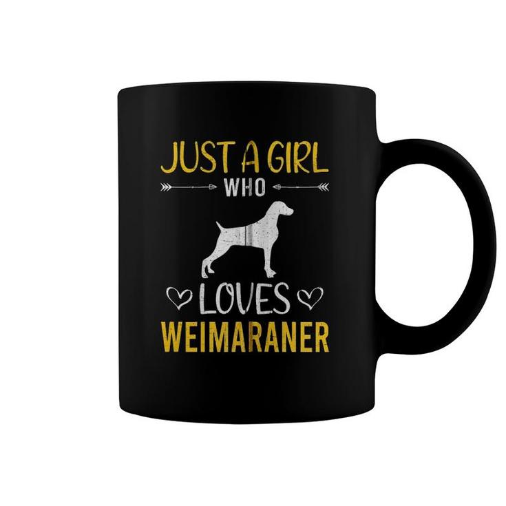 Just A Girl Who Loves Weimaraner Dog Lover Zip Coffee Mug
