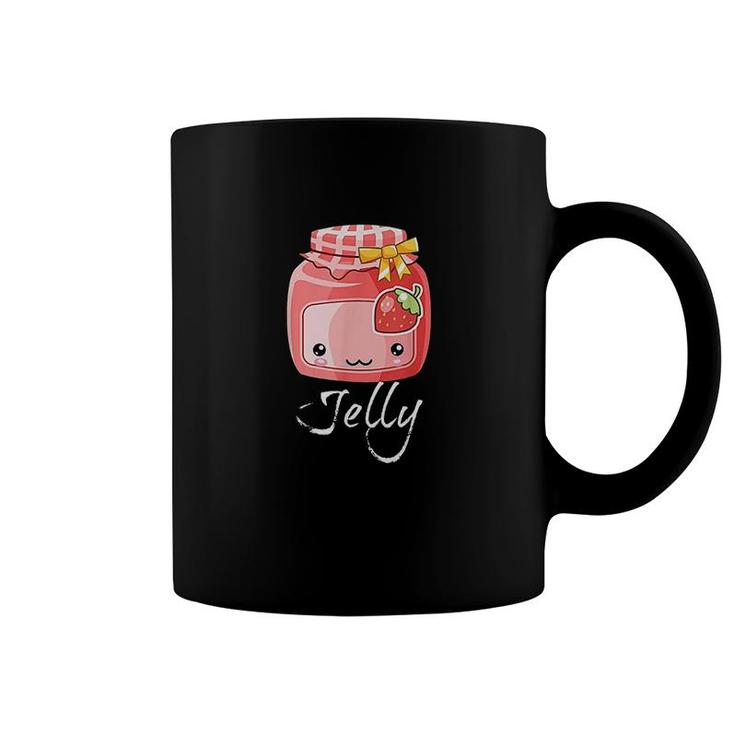 Kawaii Peanut Butter Jelly Matching Strawberry Jam  Coffee Mug