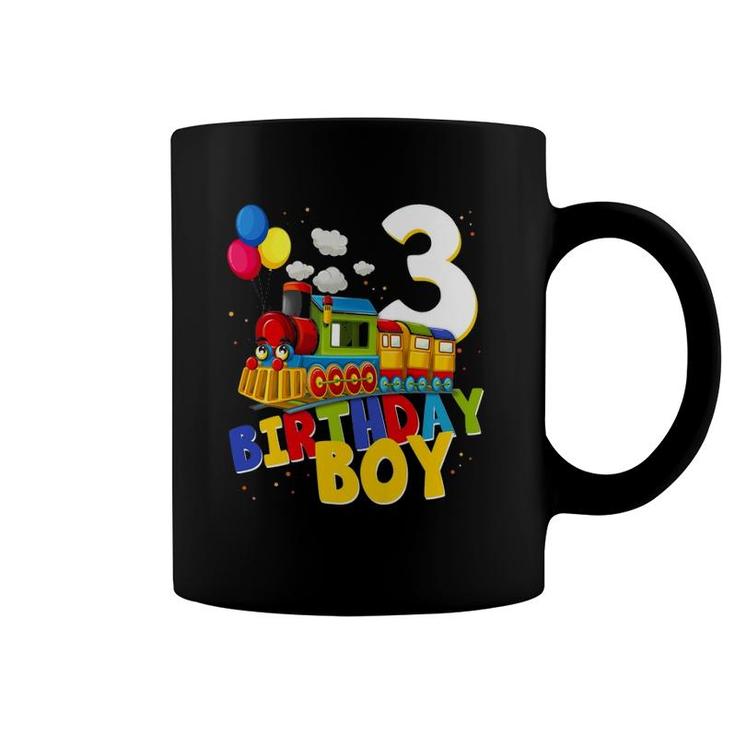 Kids 3Rd Birthday Train Boys Girls 3 Years Old I'm Three Gift  Coffee Mug