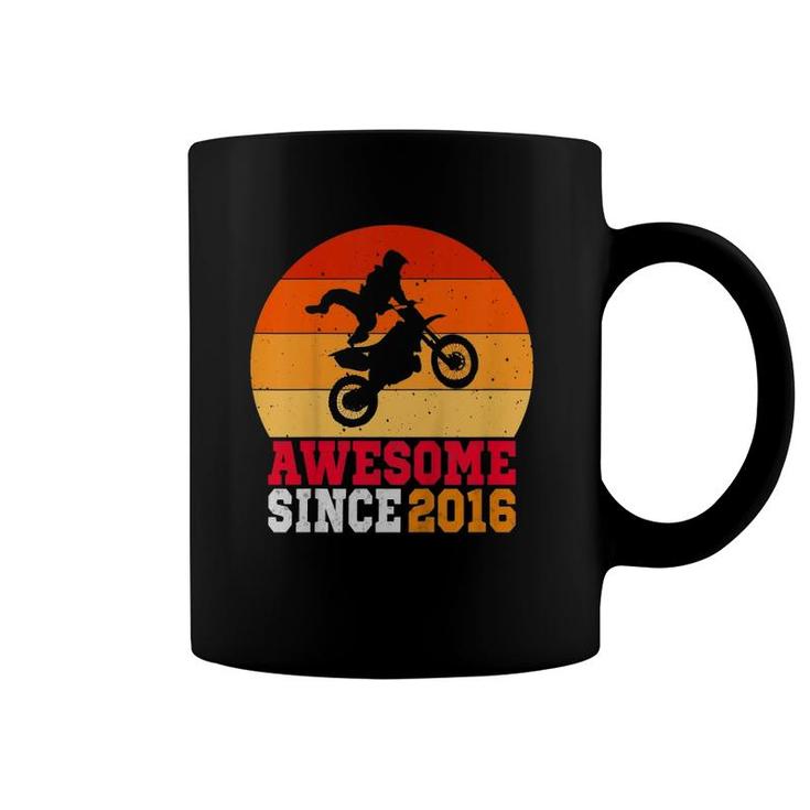 Kids 5Th Birthday Dirt Bike 5 Years Old Vintage Retro Motocross Coffee Mug