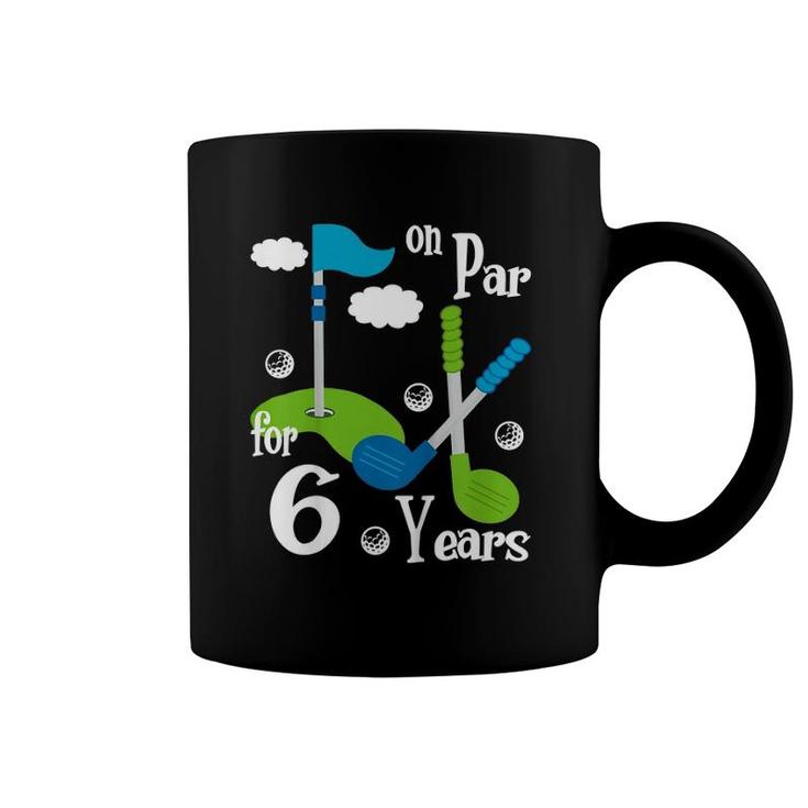 Kids 6 Years Old Golf Birthday Party  Tee Gift For Boy Girl Coffee Mug