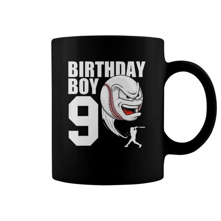 Kids 9 Years Old Baseball Birthday Party Theme 9Th Gift For Boy Coffee Mug