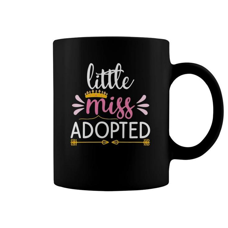 Kids Adoption Day Little Cute Miss Adopted Funny Tees For Kids Coffee Mug