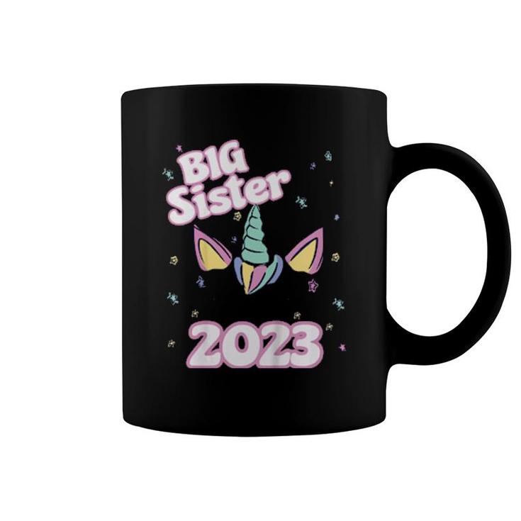 Kids Big Sister 2023 Unicorn  Coffee Mug