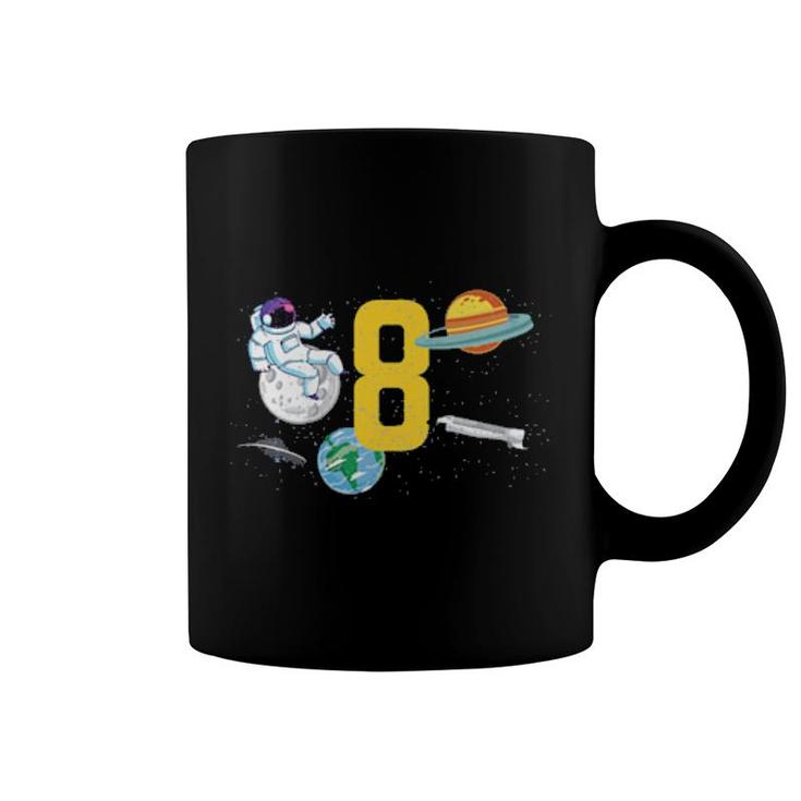 Kids Birthday Idea 8 Years Old Boy Astronaut Planet Fun Birthday  Coffee Mug