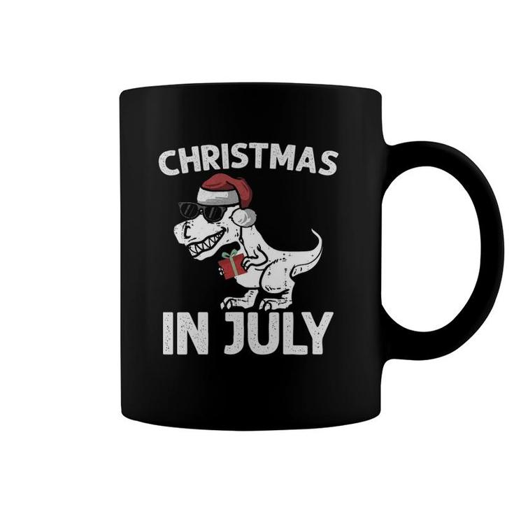Kids Christmas In July Boys Toddler Trex Dinosaur Coffee Mug