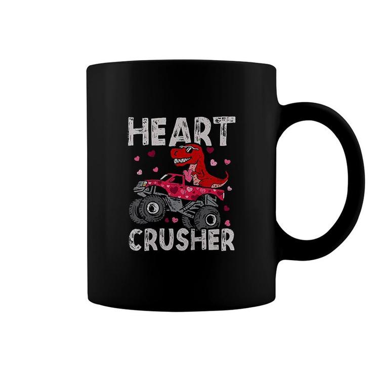 Kids Dinosaur Monster Truck Rex Valentines Hearts Toddlers Kids  Coffee Mug