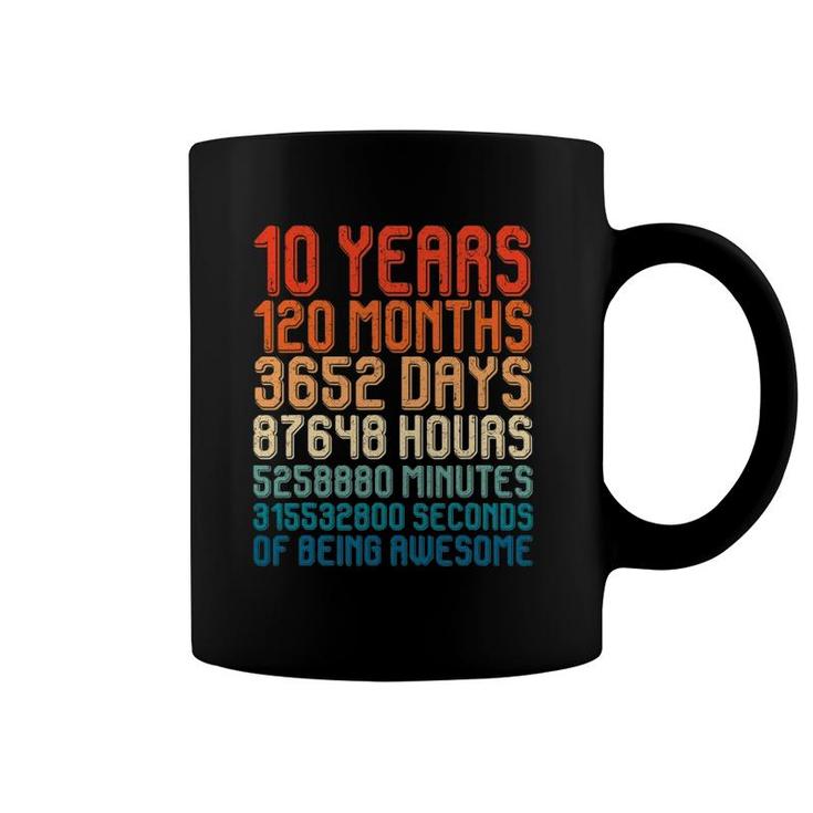 Kids Fun Vintage 10Th Birthday 10 Years Old 120 Months Coffee Mug