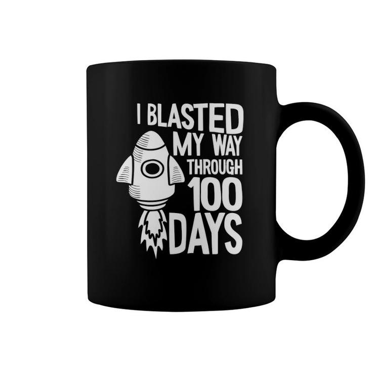 Kids I Blasted My Way Through 100 Days Of School 100Th Day Boys Coffee Mug