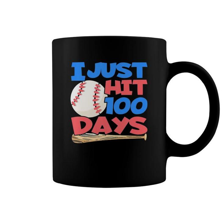 Kids I Just Hit 100 Days - 100 Days Of School Baseball Coffee Mug