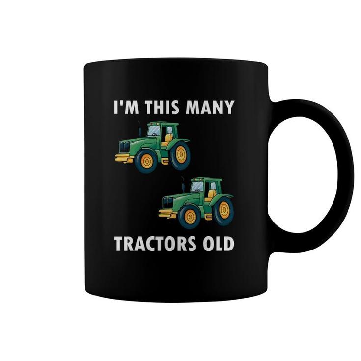 Kids I'm This Many Tractors Old 2 Years Old  2Nd Birthday Coffee Mug