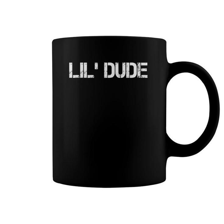 Kids Lil' Dude Dad's And Son's Matching For Father's Day Coffee Mug