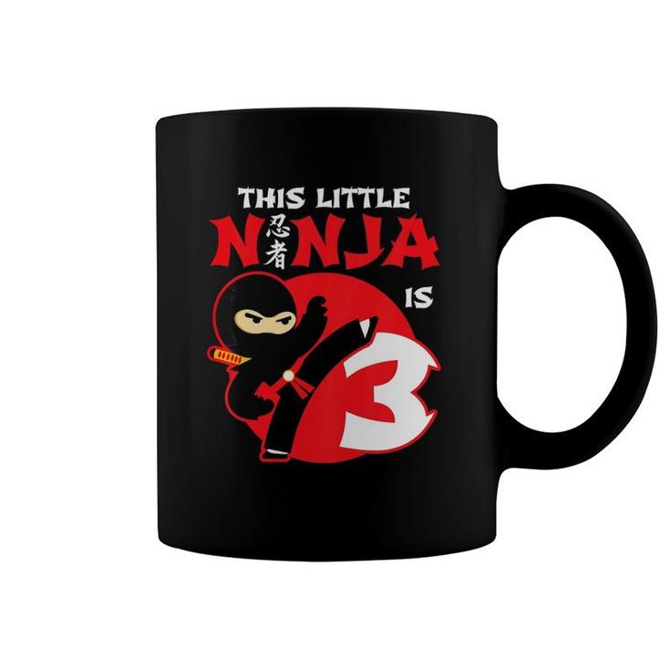 Kids Ninja Birthday3 Years Old Ninja Birthday Party Theme Coffee Mug