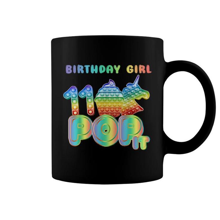 Kids Pop It 11Th Year Old Birthday Girl Unicorn Pop It Girls  Coffee Mug