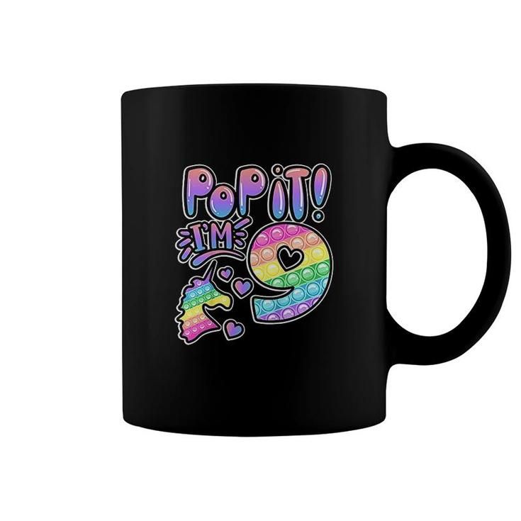 Kids Pop It 9th Birthday Girls Boys 9 Years Old Fidget  Coffee Mug