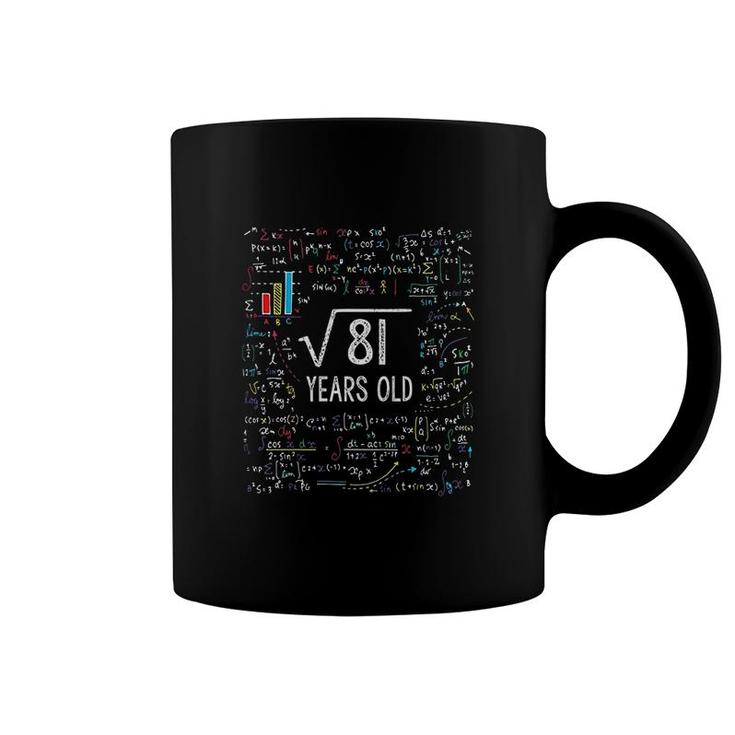 Kids Square Root Of 81 9th Birthday 9 Year Old Gifts Math Bday  Coffee Mug