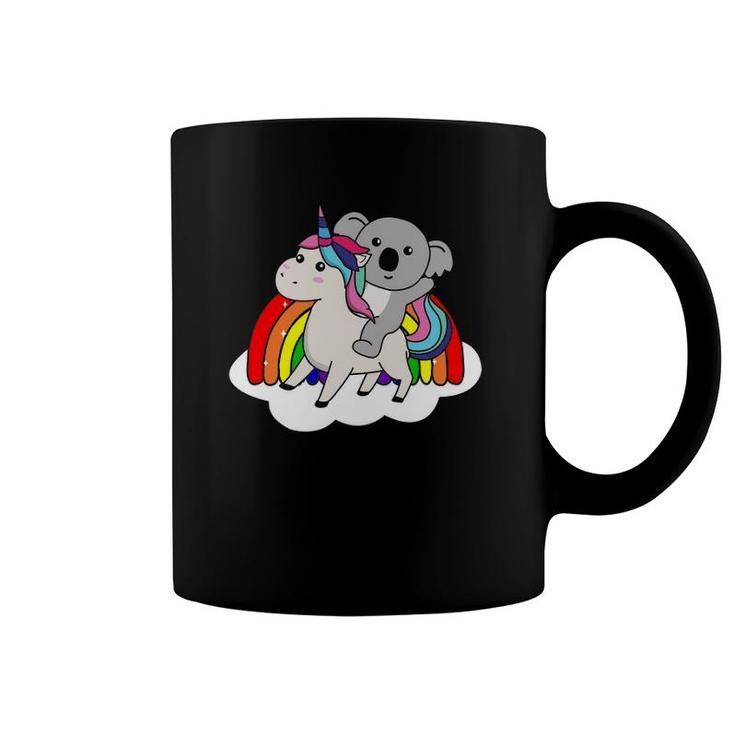 Koala On Unicorn Rainbow Animals Cute Koalas Unicorns Coffee Mug