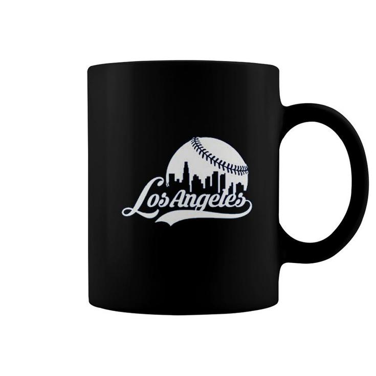 La Los Angeles City Baseball Skyline Coffee Mug