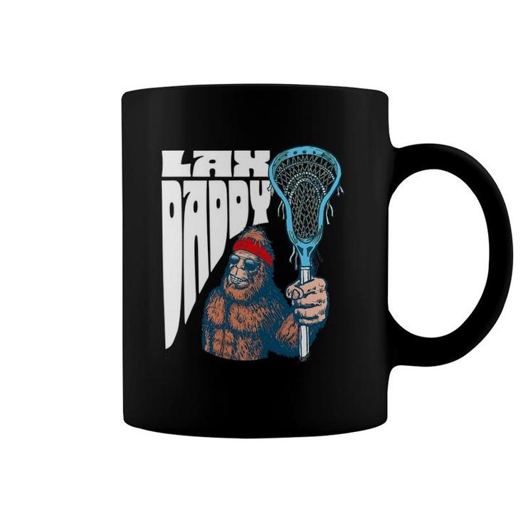 Lax Daddy Funny Sasquatch Lacrosse Fan Dad Bigfoot Beard Coffee Mug