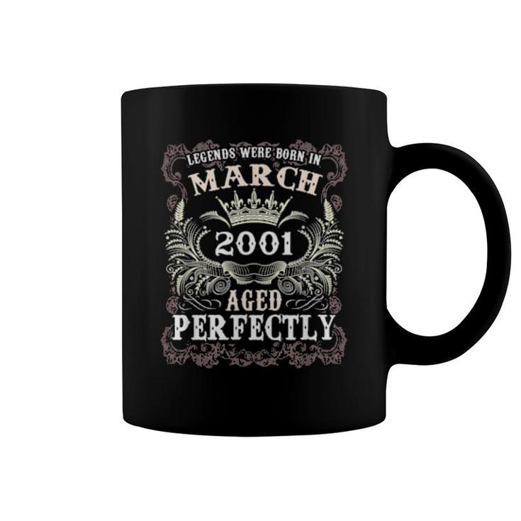 Legends Born March 2001 21St Birthday For 21 Years Old  Coffee Mug
