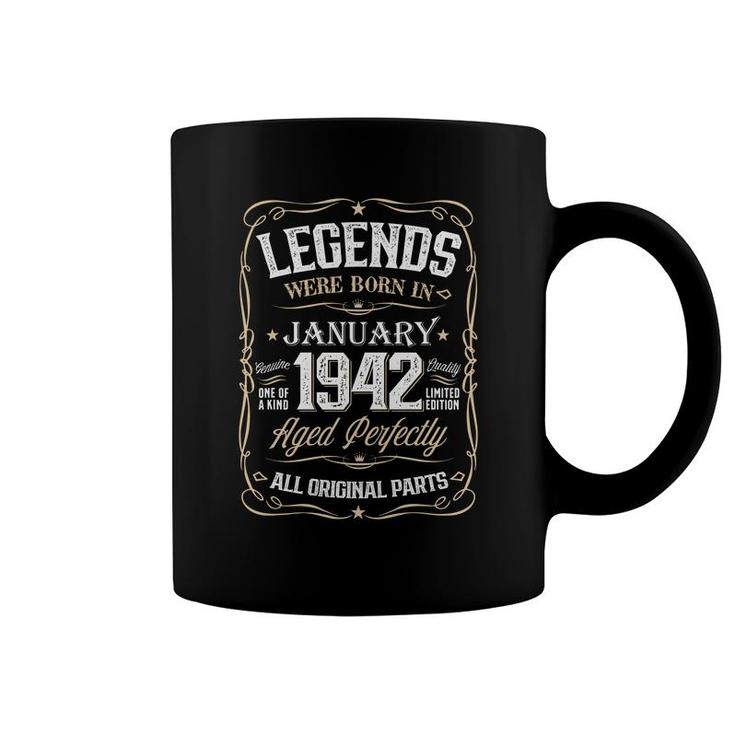 Legends Were Born In 1942 January Birthday Awesome Coffee Mug
