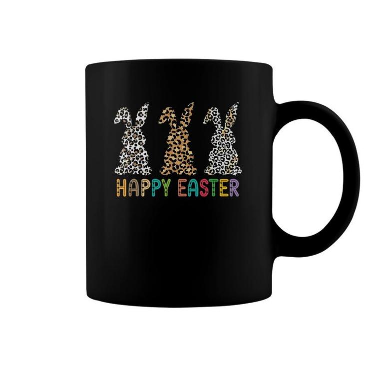 Leopard Happy Easter For Teen Girls Women Easter Day Bunny Coffee Mug