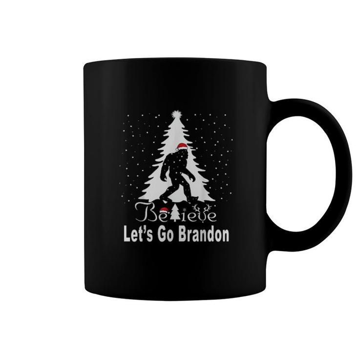Let’S Go Brandon Christmas Bigfoot Believe Let’S Go Brandon  Coffee Mug