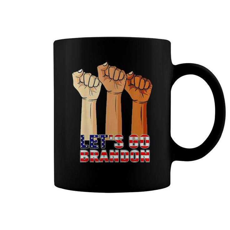 Let’S Go Brandon Hands Us Flag Coffee Mug